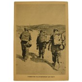 Postcard Funker der Fallschirmjager Kreta